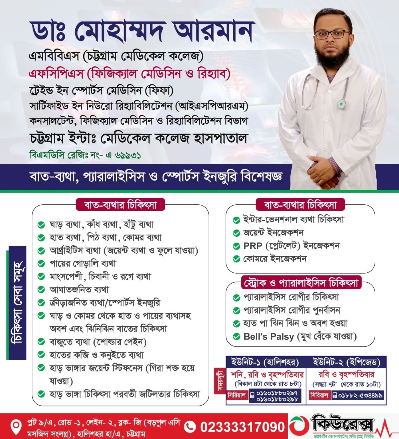 Best Physical Medicine Specialist in Chittagong